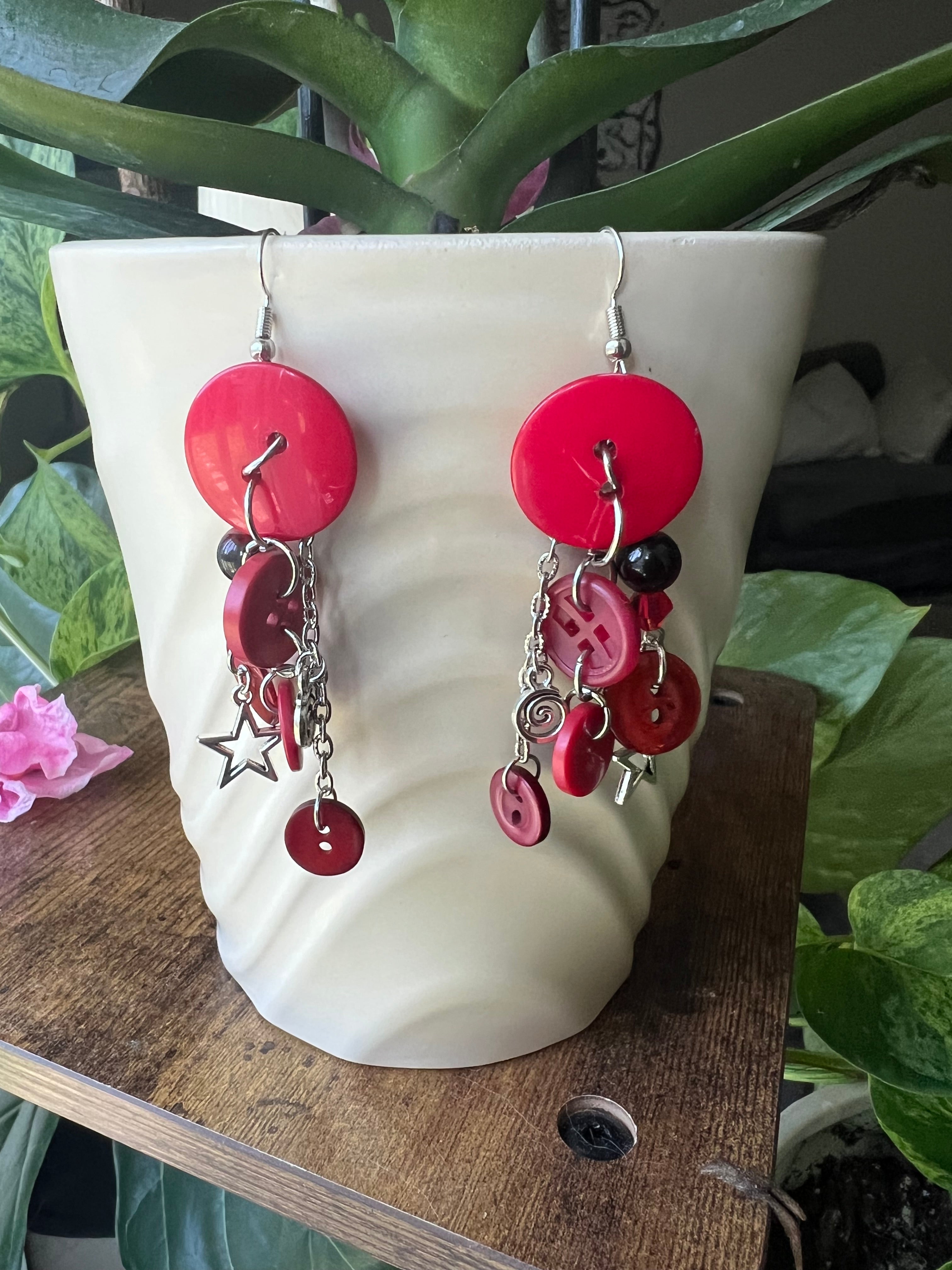 Red Earth Angel Earrings