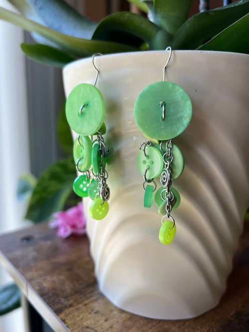 Green Earth Angel Earrings