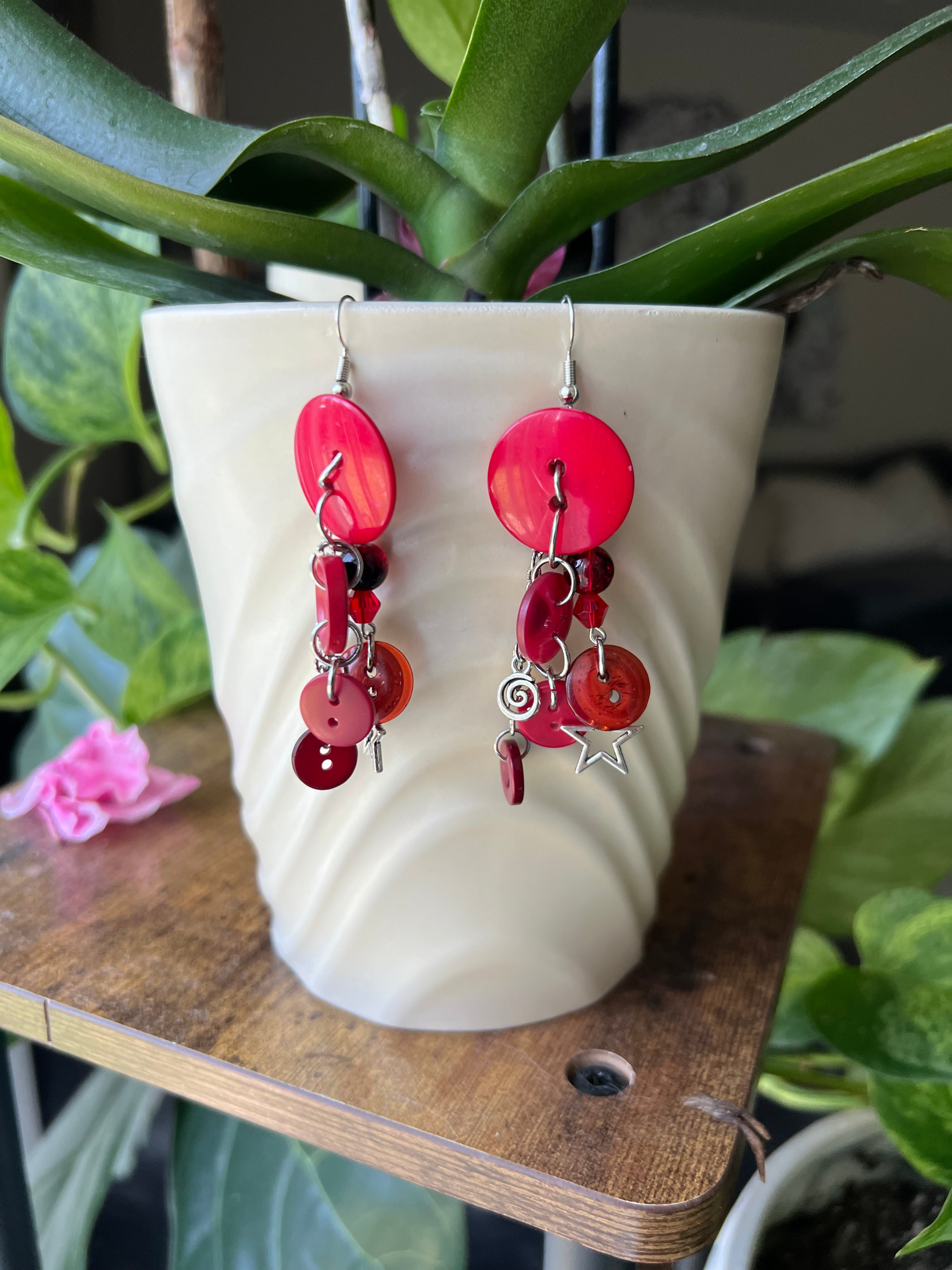 Red Earth Angel Earrings